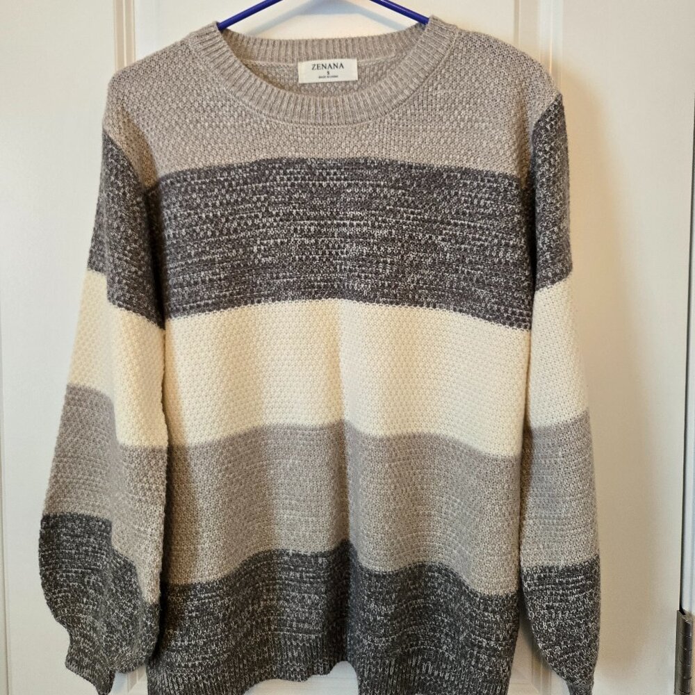 Zenana Striped Sweater